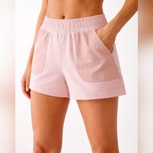 Outdoor Voices Cotton Modal Elastic Waist Lounge Shorts Blush Pink Size S